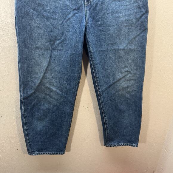 LEVI'S Made & Crafted Barrel Crop High Rise Cropped Jeans Size 27 Rigid Denim - Picture 3 of 10